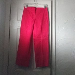 J Crew crop red stretch pants